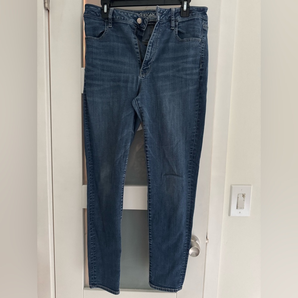 American Eagle Outfitters Women's Skinny Jeans - Dark Blue
